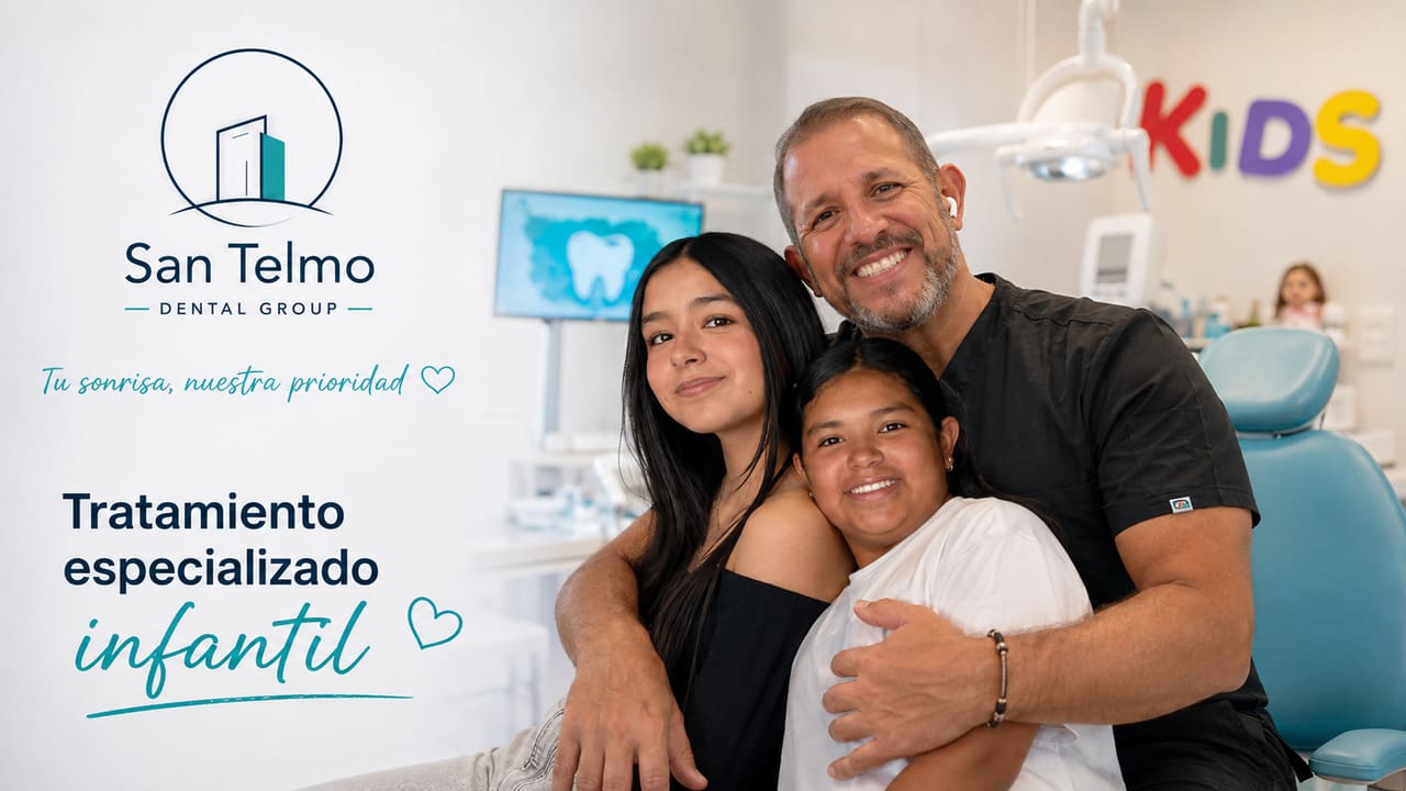 Equipo y pacientes en una consulta de San Telmo Dental Group
